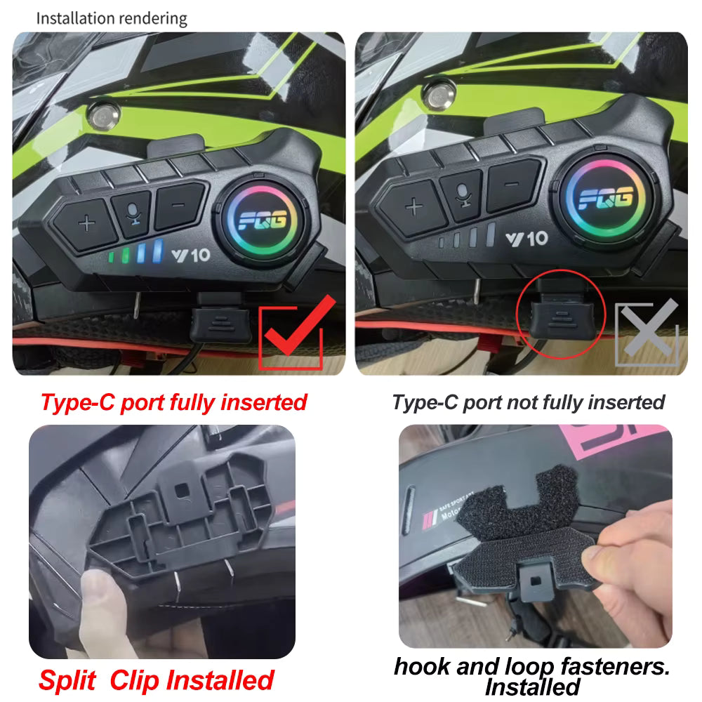 Bluetooth 5.3 Helmet Headset Wireless