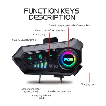 Bluetooth 5.3 Helmet Headset Wireless